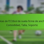 Botas de fútbol de suela firme de ancho: Comodidad, Talla, Soporte