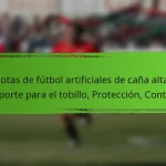 Botas de fútbol artificiales de caña alta: Soporte para el tobillo, Protección, Control