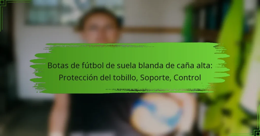 Botas de fútbol de suela blanda de caña alta: Protección del tobillo, Soporte, Control