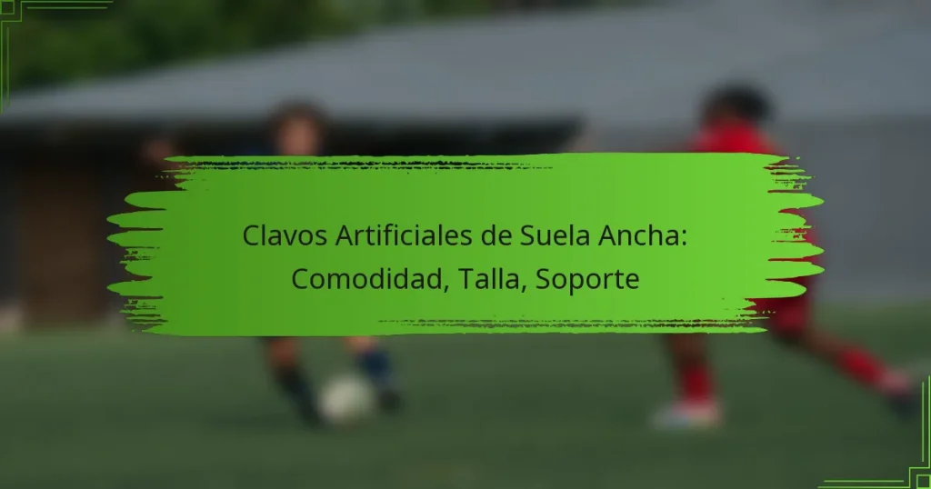 Clavos Artificiales de Suela Ancha: Comodidad, Talla, Soporte