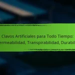Clavos Artificiales para Todo Tiempo: Impermeabilidad, Transpirabilidad, Durabilidad