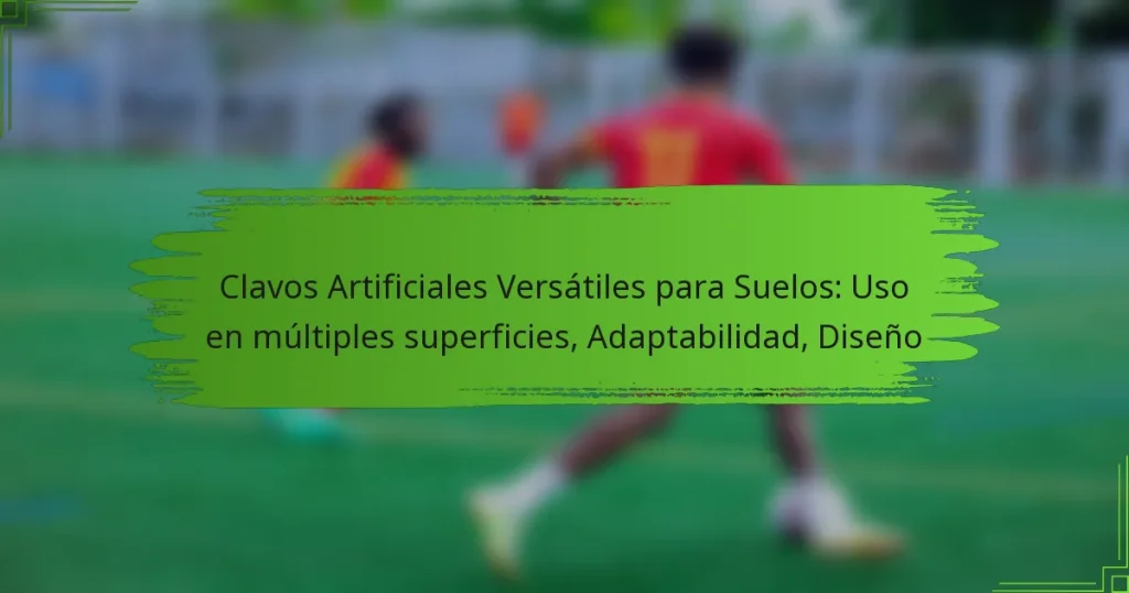 Clavos Artificiales Versátiles para Suelos: Uso en múltiples superficies, Adaptabilidad, Diseño