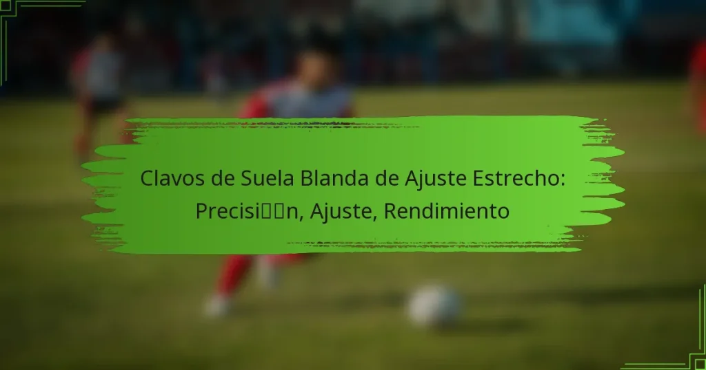 Clavos de Suela Blanda de Ajuste Estrecho: Precisión, Ajuste, Rendimiento