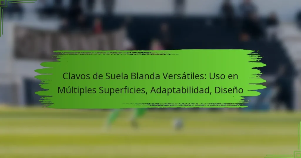 Clavos de Suela Blanda Versátiles: Uso en Múltiples Superficies, Adaptabilidad, Diseño