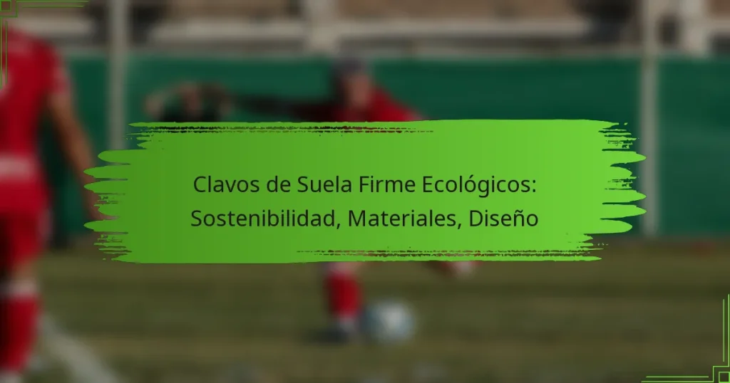 Clavos de Suela Firme Ecológicos: Sostenibilidad, Materiales, Diseño