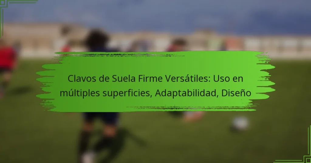 Clavos de Suela Firme Versátiles: Uso en múltiples superficies, Adaptabilidad, Diseño