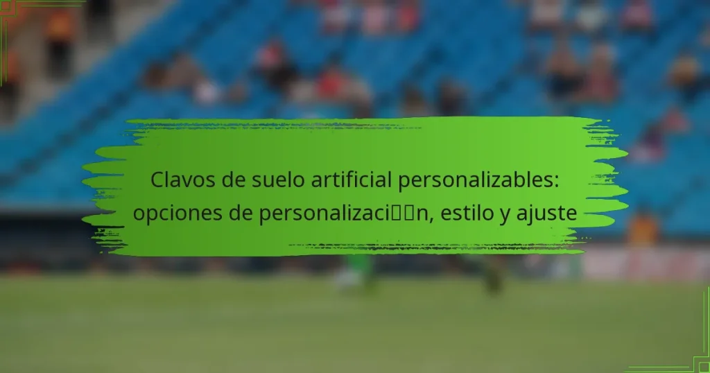Clavos de suelo artificial personalizables: opciones de personalización, estilo y ajuste