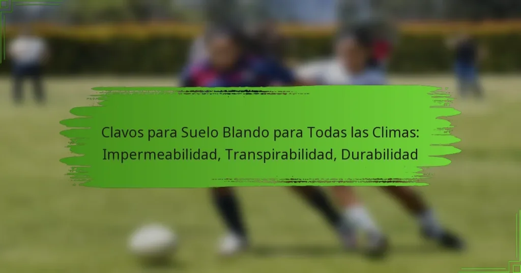 Clavos para Suelo Blando para Todas las Climas: Impermeabilidad, Transpirabilidad, Durabilidad