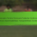 Clavos para Terreno Firme para Todas las Condiciones Climáticas: Impermeabilidad, Transpirabilidad, Durabilidad